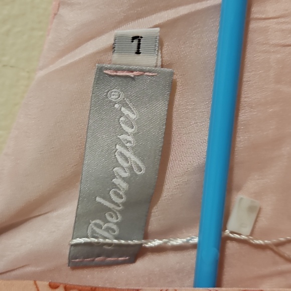 Belongsci Pink Floral V neck Elbow Long Sleeve Dress. NWT. - Picture 2 of 5